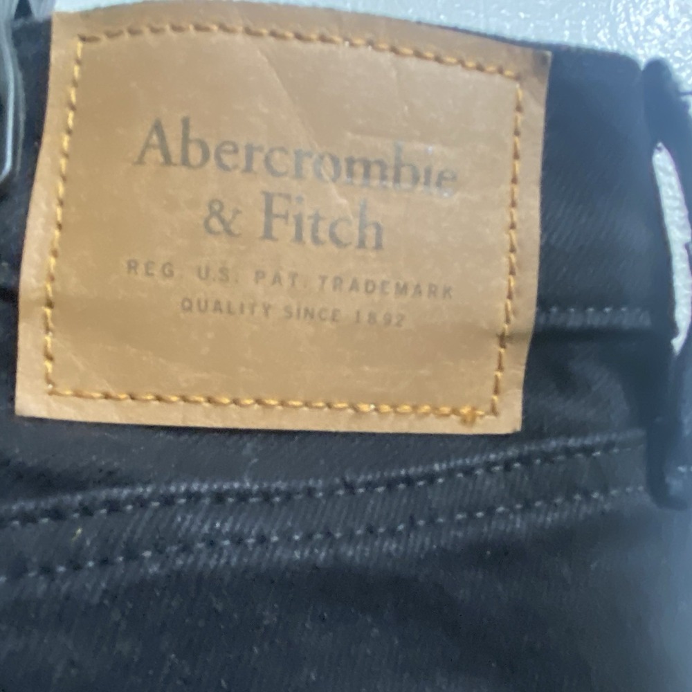 Abercrombie & Fitch Jeans Mens 36x32 Black Athletic Slim Distress American Denim - Picture 4 of 7